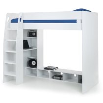 Naara Wooden Gaming Bunk Bed With Desk In White