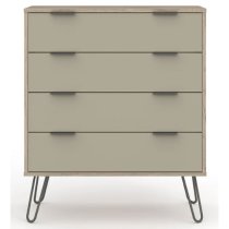 Avoch Wooden Wide Chest Of 4 Drawers In Light Oak