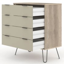 Avoch Wooden Chest Of Drawers In Driftwood With 4 Drawers