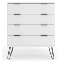 Avoch Wooden Chest Of Drawers In White With 4 Drawers