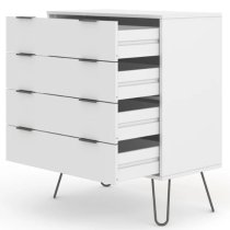 Avoch Wooden Chest Of Drawers In White With 4 Drawers