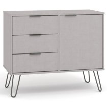 Avoch Wooden Sideboard In Grey With 1 Door 3 Drawers