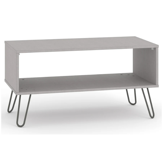 Avoch Wooden Open Coffee Table In Grey