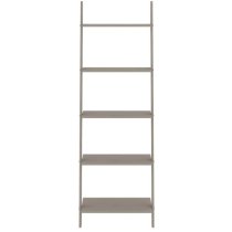 Consett Wooden Ladder Shelving Unit In Grey Washed Wax