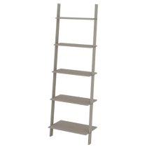 Consett Wooden Ladder Shelving Unit In Grey Washed Wax