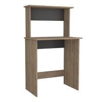 Veritate Wooden High Laptop Desk In Oak And Grey