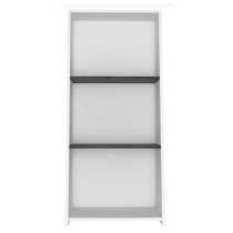 Dunster Wooden Bookcase With 3 Shelves In White