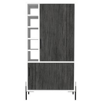 Dunster Wine Cabinet With 2 Doors In White And Grey