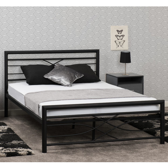 Kira Metal Double Bed In Black