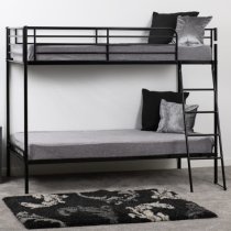 Baumer Metal Single Bunk Bed In Black