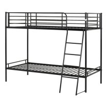 Baumer Metal Single Bunk Bed In Black