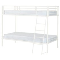 Baumer Metal Single Bunk Bed In White