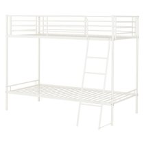 Baumer Metal Single Bunk Bed In White