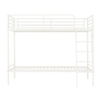 Baumer Metal Single Bunk Bed In White