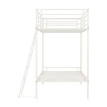 Baumer Metal Single Bunk Bed In White