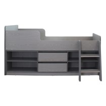 Earth Wooden Low Sleeper Children Bed In Grey