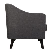 Arabella Fabric 1 Seater Sofa In Dark Grey