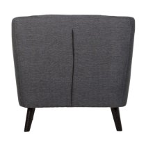 Arabella Fabric 1 Seater Sofa In Dark Grey