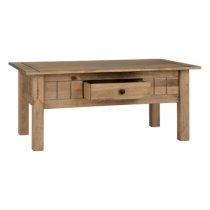 Prinsburg Wooden 1 Drawer Coffee Table In Natural Wax