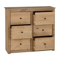 Prinsburg Wooden Chest Of 6 Drawers In Natural Wax