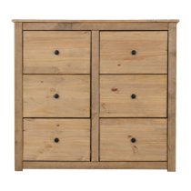 Prinsburg Wooden Chest Of 6 Drawers In Natural Wax