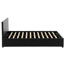 Wick Faux Leather Storage Small Double Bed In Black