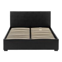 Wick Faux Leather Storage Small Double Bed In Black