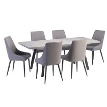 Athink Rectangular Extending Wooden Dining Table In Grey