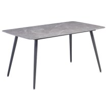 Coveta Grey Ceramic Dining Table With Grey Legs