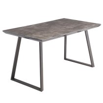 Paroz Wooden Dining Table With 4 Huskon Grey Chairs