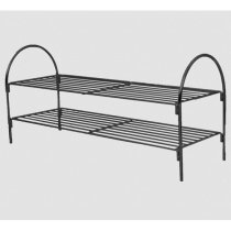 Utica Metal 2 Tiers Shoe Rack In Black