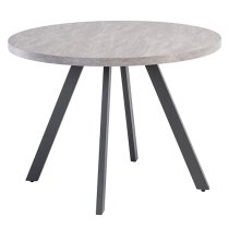 Remika Light Grey Dining Table With 4 Huskon Grey Chairs