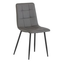 Remika Light Grey Dining Table With 4 Virti Grey Chairs