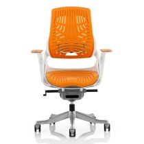 Zure Executive Office Chair In Gel Orange With Arms