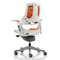 Zure Executive Office Chair In Gel Orange With Arms