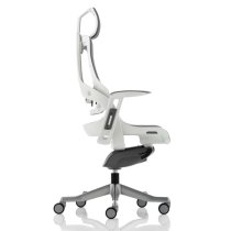 Zure Executive Headrest Office Chair In Gel Grey With Arms