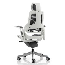 Zure Executive Headrest Office Chair In Gel Grey With Arms