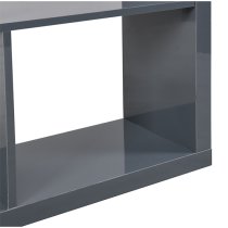 Quinto High Gloss Shelving Unit In Grey