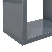 Quinto High Gloss Shelving Unit In Grey