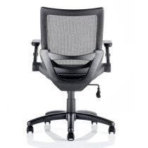 Yakima Mesh Executive Office Chair In Black With Folding Arms