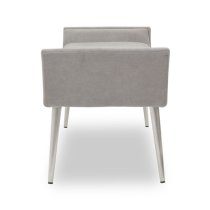 Glidden Fabric Hallway Bench With Angular Legs In Grey