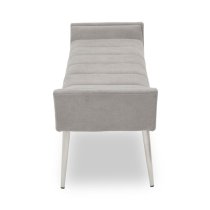 Glidden Fabric Hallway Bench With Angular Legs In Grey