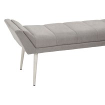 Glidden Fabric Hallway Bench With Angular Legs In Grey