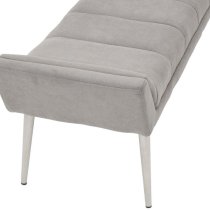 Glidden Fabric Hallway Bench With Angular Legs In Grey