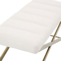 Glidden Fabric Hallway Bench With Cross Legs In Natural