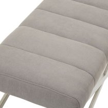 Glidden Fabric Hallway Bench With Cross Legs In Grey