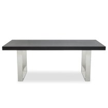 Ulmos Wooden Dining Table With U-Shaped Base In Black