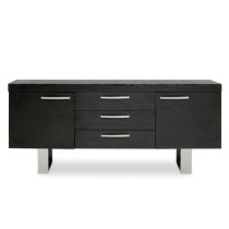 Ulmos Wooden Sideboard With U-Shaped Base In Black