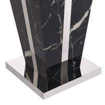 Memphis Gloss Lamp Table In Milano Marble Effect With Glass Top