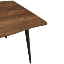 Asana Rectangular Wooden Dining Table With Metal Legs In Brown